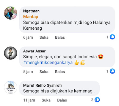 Pemenang Unofficial Halal Logo Indonesia dan komentar positif netizen, semoga di terima kemenag