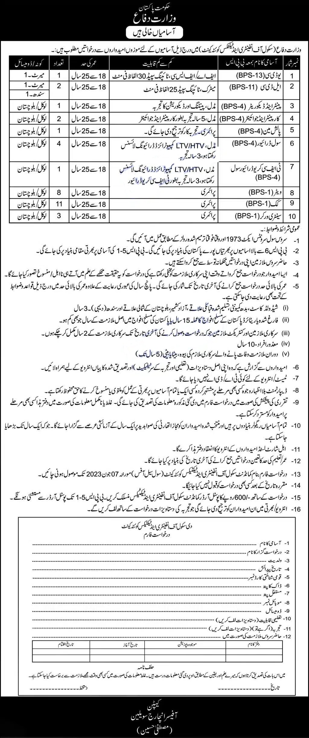 Latest Ministry of Defence May Jobs 2023 - Jobs24pk