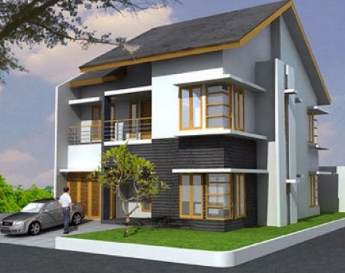 Interior Eksterior Rumah  Minimalis Contoh  Warna Cat  Rumah  