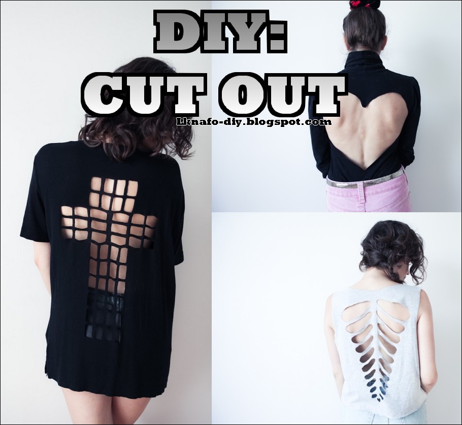 L. KNAFO: Do It Yourself: DIY: Cut-out t-shirt: Cross ...