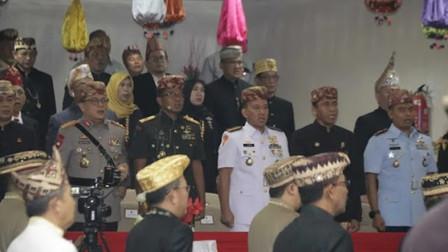 Danbrigif 4 Mar/BS Hadiri Rapat Istimewa DPRD Provinsi Lampung