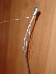 A frayed shift cable