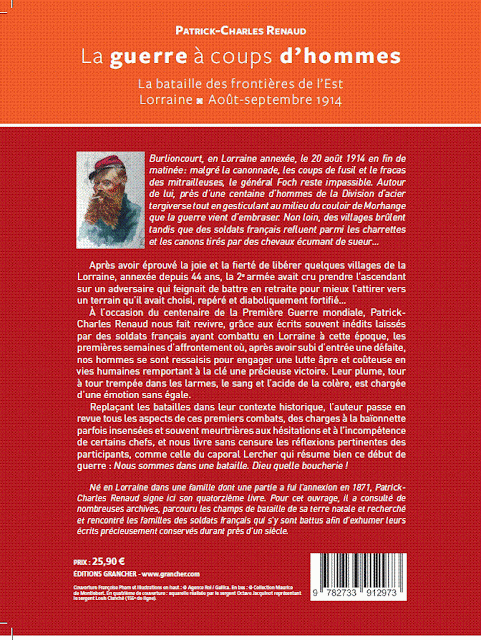 A LIRE : "La guerre à coups d'Hommes - Lorraine Août-Septembre 1914"