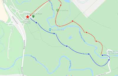 Map for Orchard Trail from Vista Trail, Rouge National Park
