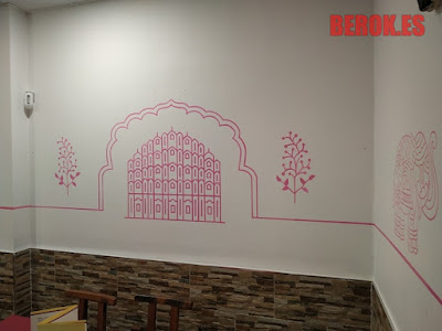 pintura restaurante indio minimalismo