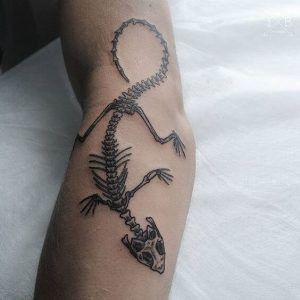 Lizard-Skeleton-Forearm-Tattoo