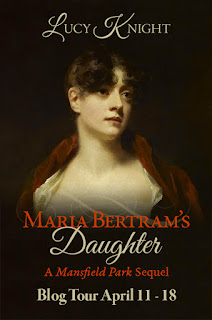 Blog Tour Graphic: Maria Bertram's Daughter by Lucy Knight - portrait of a young woman in period costume