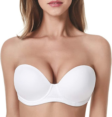 white strapless bras