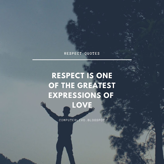 RESPECT IS ONE OF THE GREATEST EXPRESSIONS OF  LOVE