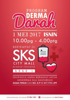 Blood Donation Campaign at SKS City Mall Kota Tinggi Johor (1 May 2017)