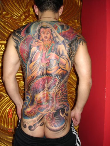 Frehand Polynesian Tribal Tattoo Back Tattoos for Men - Japanese Back
