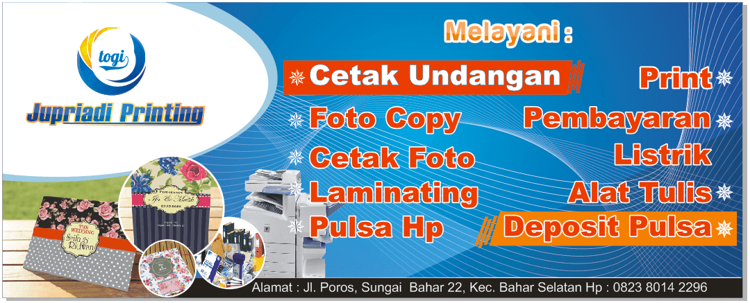  Contoh Desain Spanduk Toko Fotocopy dengan CorelDRAW X4 