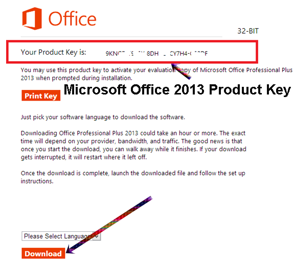 Pro Serial Key Microsoft Office 2013 Product Key Free Download