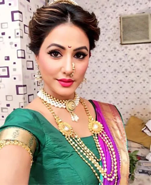 hina khan saree hot tv actress