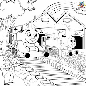 Thomas and friends Rosie train free printable railway pictures Thomas scenery drawing for colouring