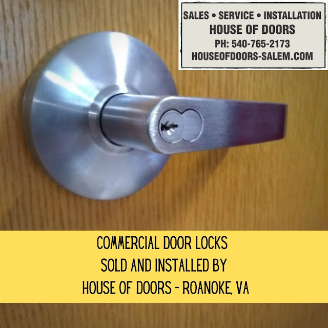 Commercial door locks  sold and installed by  House of Doors - Roanoke, VA