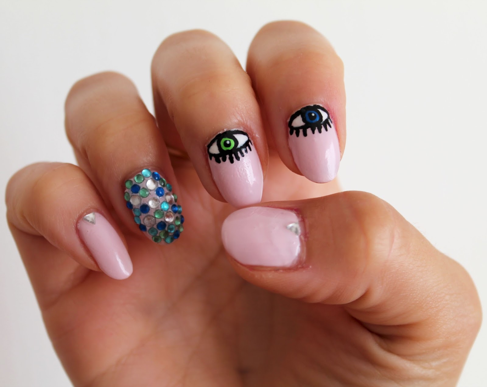 Nails With Evil Eye Design