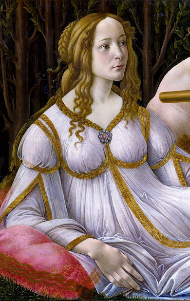 Imagen: Detalle de Venus (la idílica Simonetta Vespucci.)