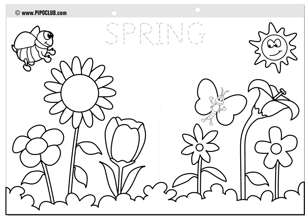 Spring Online Coloring Pages Page 1 The Color - free spring coloring pages