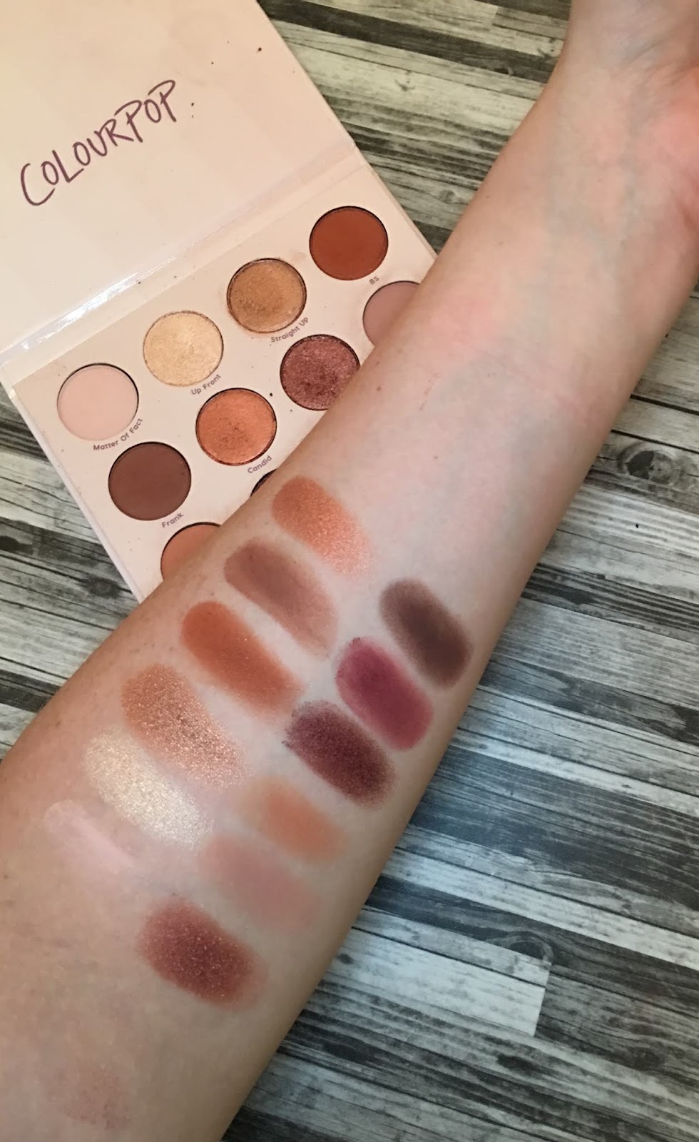 Colourpop Give It To Me Straight Eyeshadow Palette Review And Swatches Little Corner Of Mine