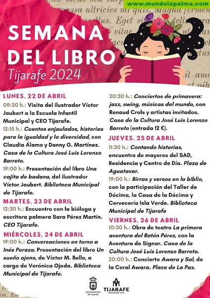 Tijarafe celebra el Día del Libro con una semana de actividades