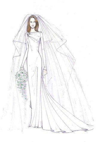 kate middleton wedding dress designer sketches. “I admire the balance Kate