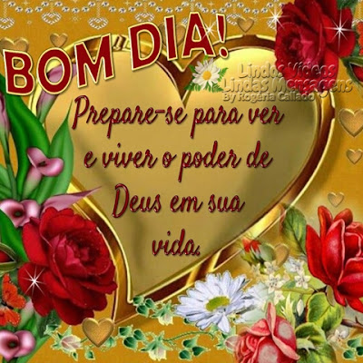 Prepare-se para ver  e viver o poder de  Deus em sua  vida. BOM DIA!