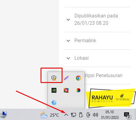 Cara menonaktifkan antivirus di windows