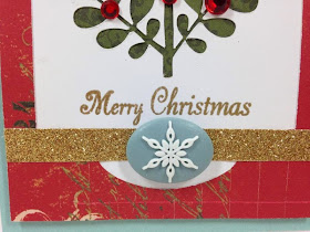 Close To My Heart Artfully Sent Cricut cartridge Christmas card closeup