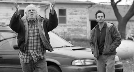 Bruce Dern and Will Forte on the road in Alexander Payne's NEBRASKA