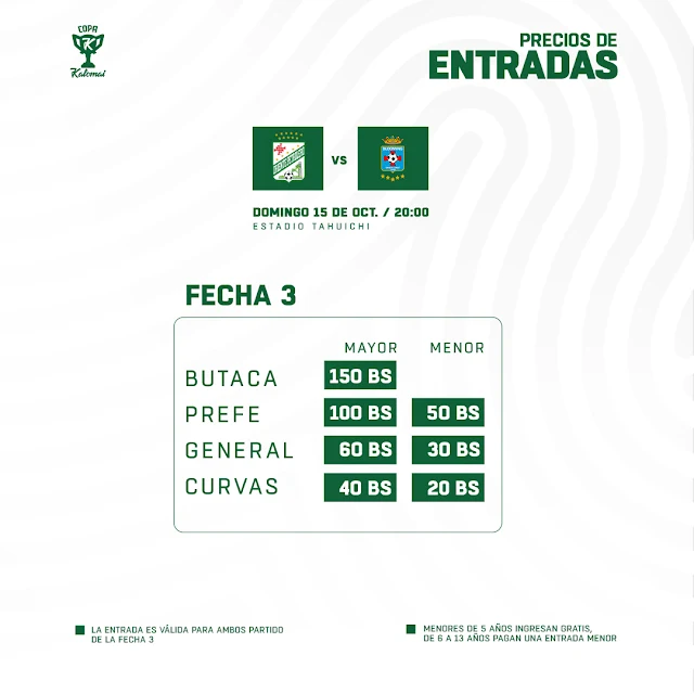 Venta de Entradas Oriente Petrolero vs Blooming, Copa Kalomai