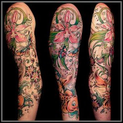  images that work well combined with other ideas flower sleeve tattoo