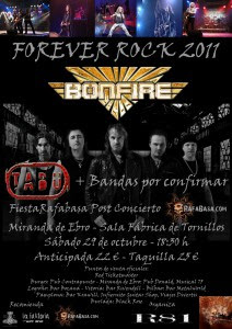 Forever Rock Festival en Miranda con Bonfire y Tabú