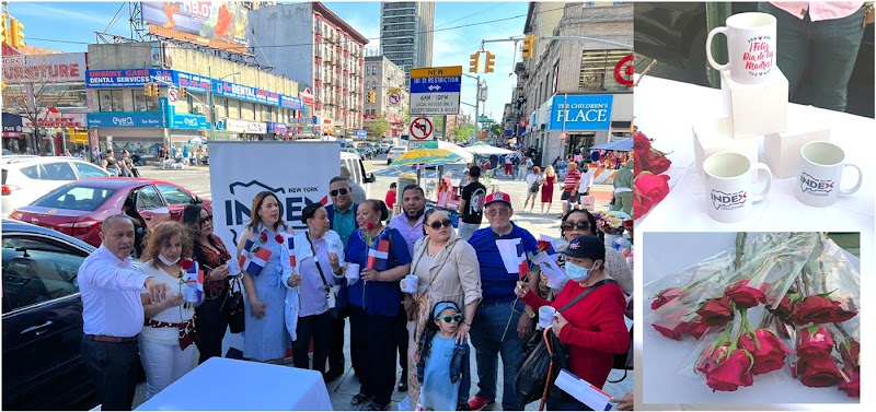 Flores y una taza,  el regalo especial del INDEX NY a cientos de madres dominicanas en calles del Alto Manhattan