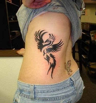 tribal phoenix tattoo for women