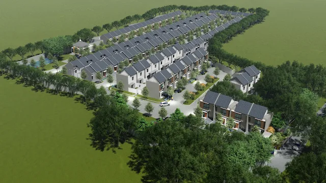 site plan perumahan komersial