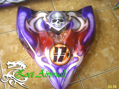 Modifikasi Airbrush Jupiter MX 2011 motif Dragon Ballz