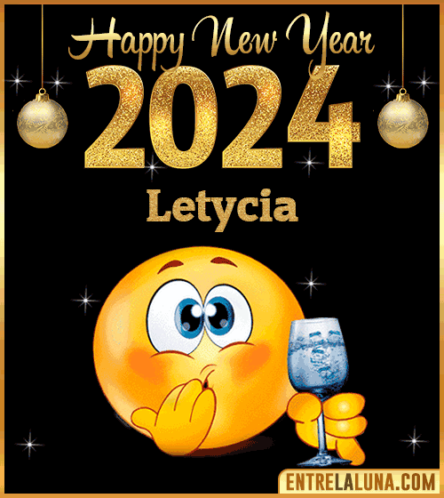 Gif wishes Happy New Year 2024 animated Letycia
