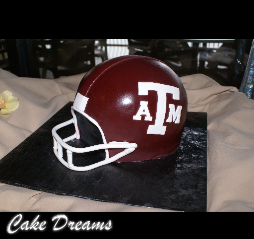 football helmet cake. Texas Aamp;M Football Helmet Cake