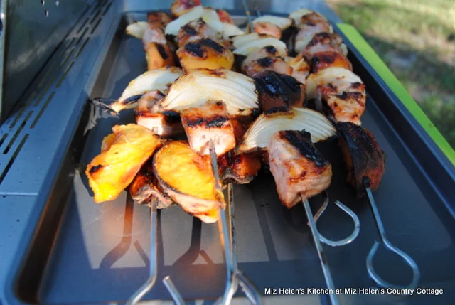 Pork and Peach Kabobs at Miz Helen's Country Cottage