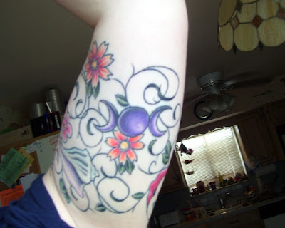 pagan tattoo symbols. Here is the underside of my tattoo (triple moon and a 