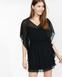 Black Mini kaftan Gaun