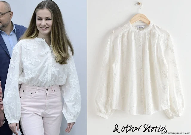 Princess Leonor wore & Other Stories White Band Collar Blouse