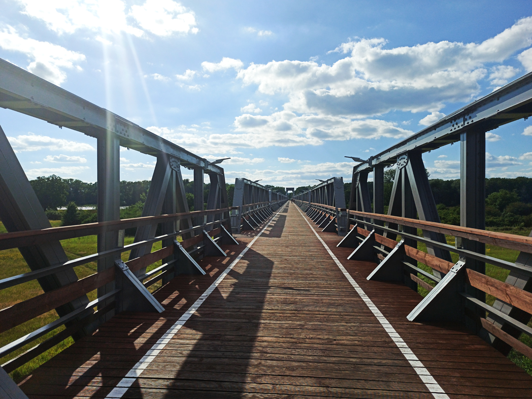 Most kolejowy w Stanach - ścieżka rowerowa