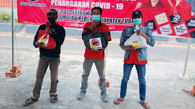 PDI Perjuangan Tuban Buka Posko Gotong Royong, Bantu Warga Terdampak Pandemi Covid-19