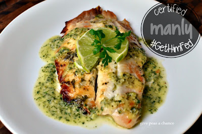 Tilapia with Cilantro Ginger Sauce by Give Peas a Chance for #GetHimFed on www.anyonita-nibbles.com