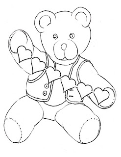 valentine teddy bear coloring sheets