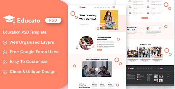 Best Education PSD Template