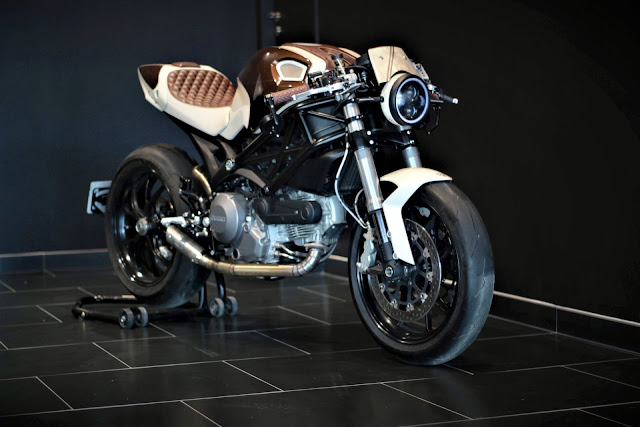 Retro Neo Cafe Racer Built from Ducati 796 Monster by BP Moto Design, France