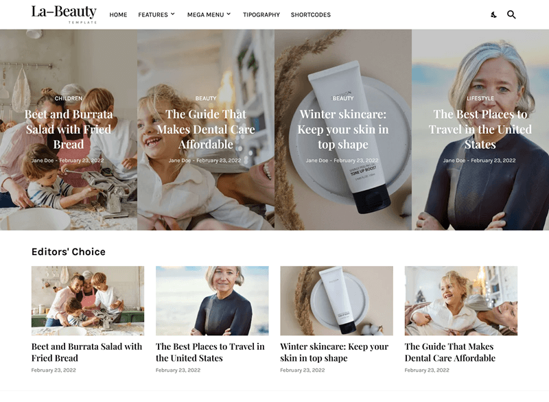 La–Beauty Blogger Template